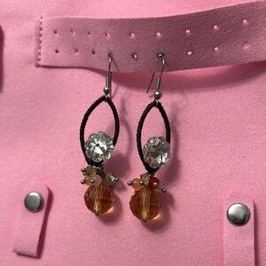 Francesca's Collections Orange and Silver Earrings